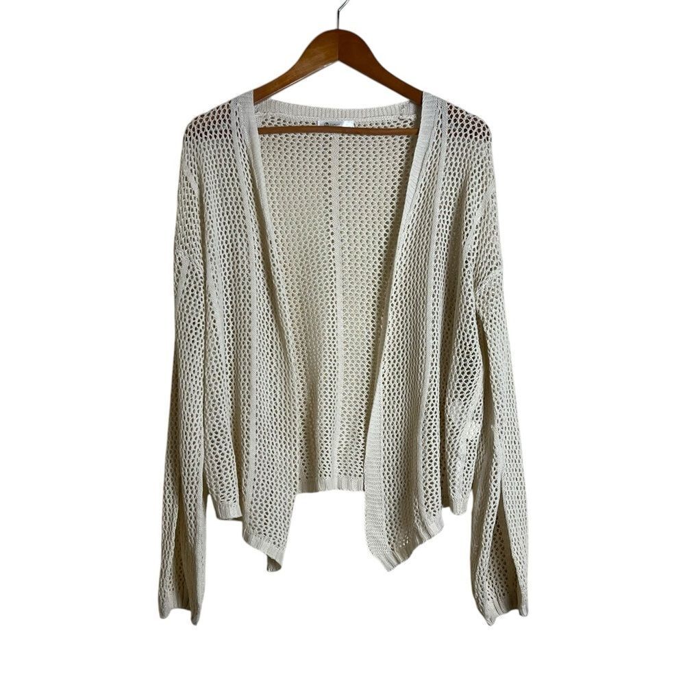 Cupshe cream crochet open‎ cardigan. Size small